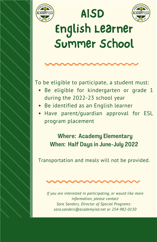 English Learner Summer School