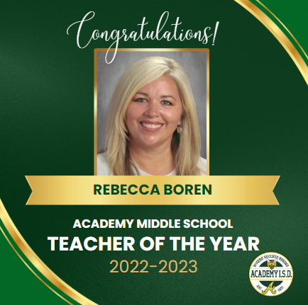  AMS Teacher of the Year - Rebecca Boren