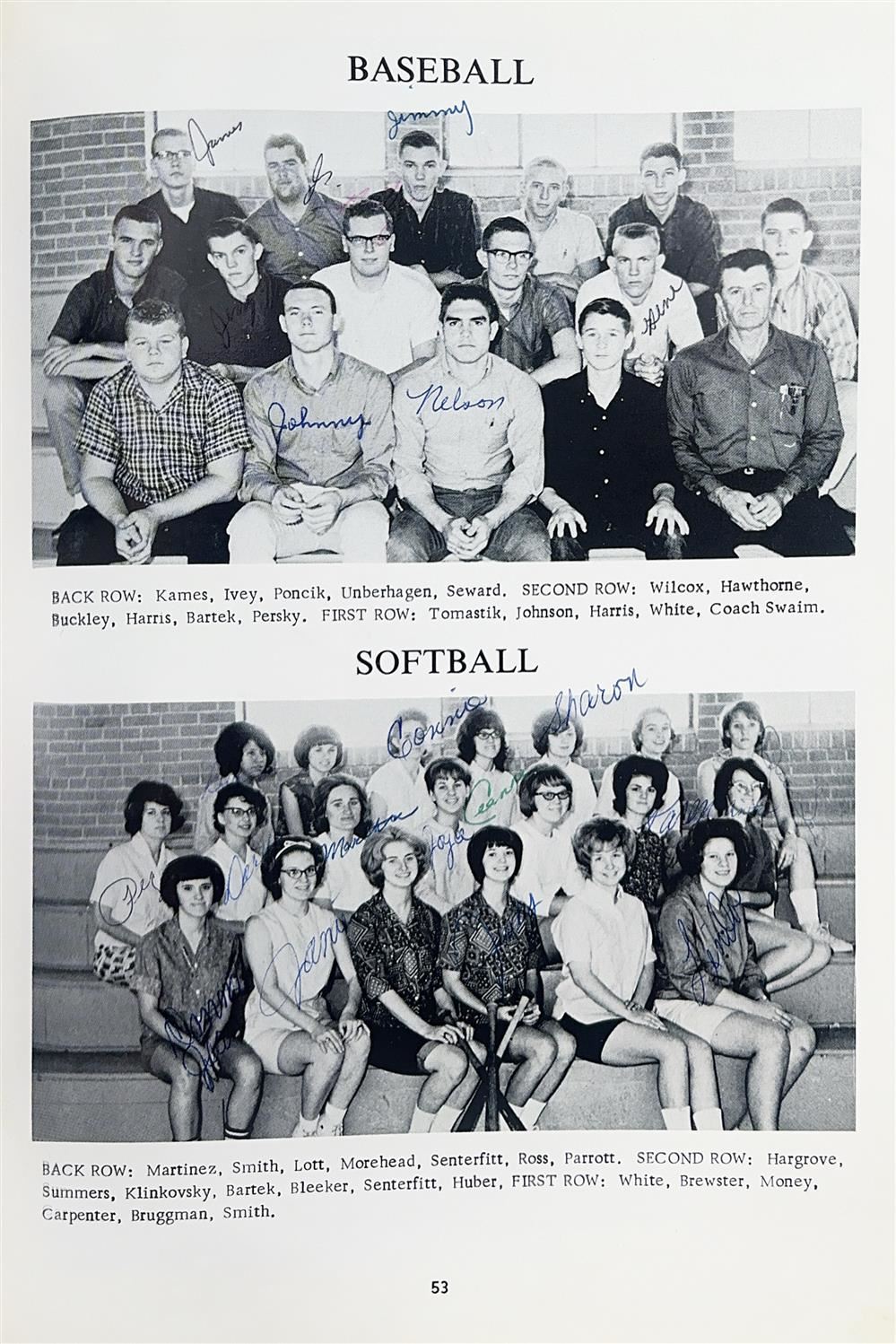  1965 Baseball and Softball Teams